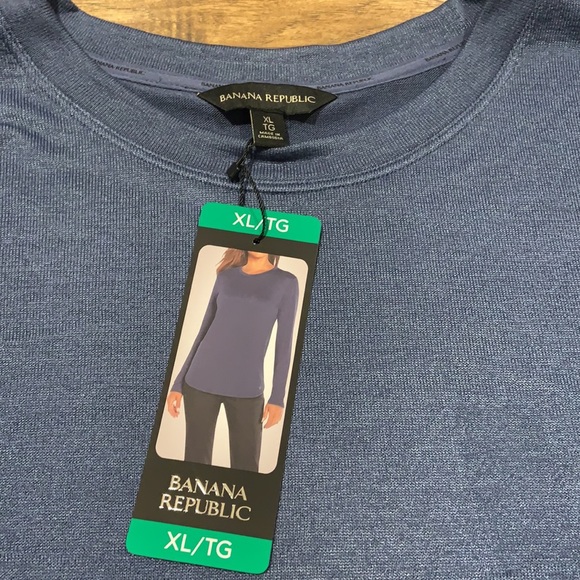 Banana Republic bluish grey long sleeve crew neck top - Picture 6 of 12